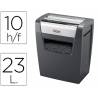 Destructora de documentos Rexel Momentum X410 en partículas 10 hojas 23 L Nivel de seguridad 4 en Negro