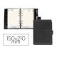 AGENDA ANILLAS LIDERPAPEL ITACA 15X21 CM 2020 DIA PAGINA NEGRO SIMIL PIEL BRILLO PAPEL 70 GR
