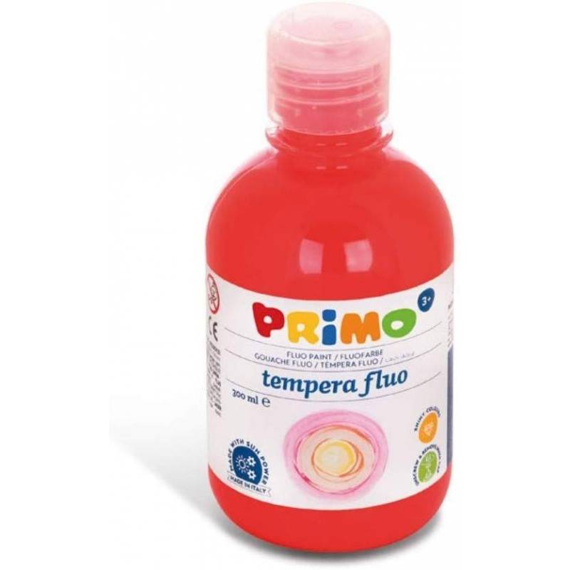 Témpera Roja Primo De 500 Ml – Pintura Escolar De Alta Cobertura Con Dosificador, Perfecta Para Manualidades En Papel, Madera Y Tela