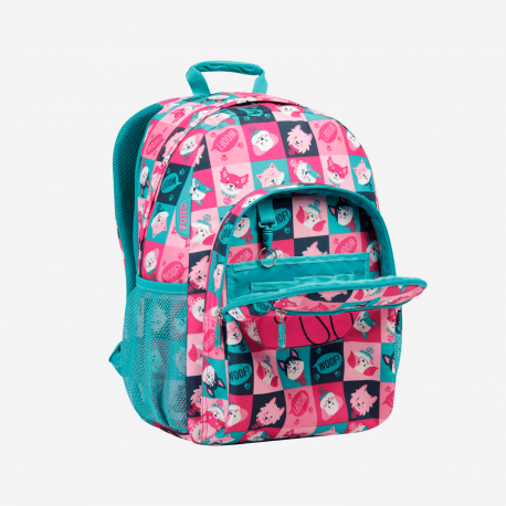 Mochila escolar Totto Acuareles adaptable a carro (MA04ECO021-1820N-1IU)