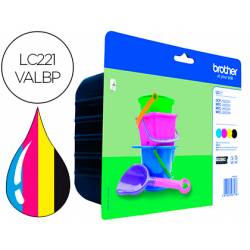 Cartucho Brother Ink-jet LC221 Pack 4 colores N. LC221VALBP (153902)