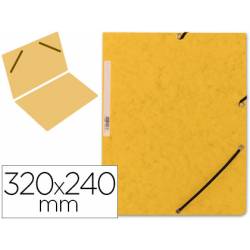 Carpeta Q-connect con gomas amarillo