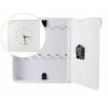 Armario portallaves plástico Paperflow con reloj 12 llaves 320x320x60 mm Blanco