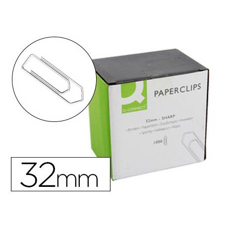 Q-Connect - Lot De 50 Clips Papillon Nickelés - Petits Trombones Solides En Métal Pour Bureau, Classement