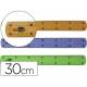 Regla plastico flexible marca Liderpapel 30 cm colores surtidos