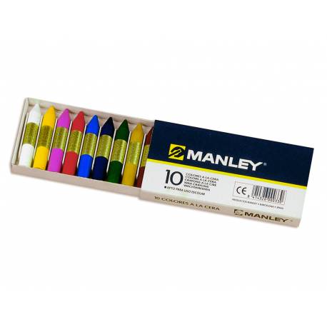 15 lápices de cera blanda Manley