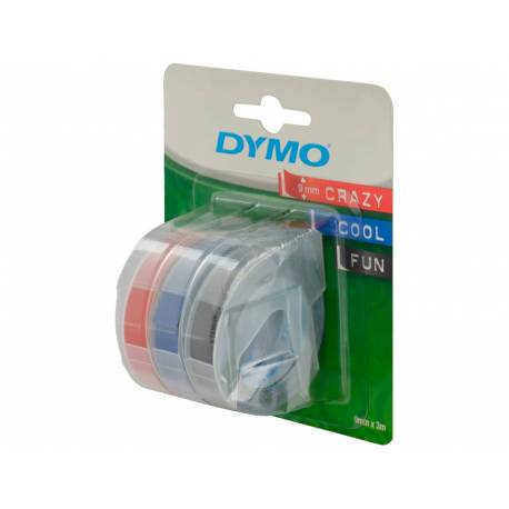 CINTA DYMO 3D 9MM X 3MT PARA ROTULADORA OMEGA/JUNIOR COLOR (163343)