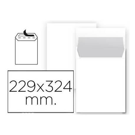 Sobre bolsa Liderpapel C4 Blanco 229 X 324 mm Caja 25