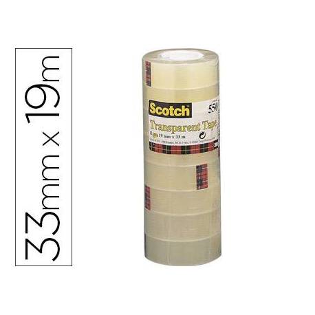 Cinta adhesiva marca Scotch acordeon 550 pack 8 unidades