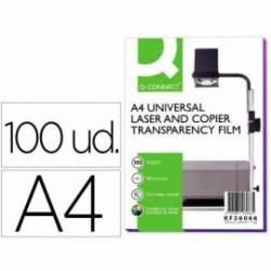 Transparencias Din A4 Q-Connect, válido impresora láser