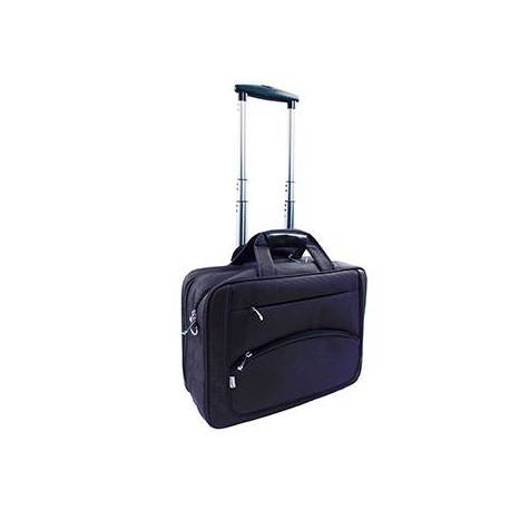 Maletin para portatil Q-connect con ruedas Azul marino 16” Negro (156135)
