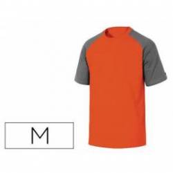 Camiseta manga corta Deltaplus de color Naranja y Gris Talla M