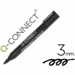 Rotulador Q-Connect punta de fibra permanente 3 mm color negro