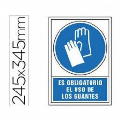 Señal marca Syssa obligatorio uso guantes