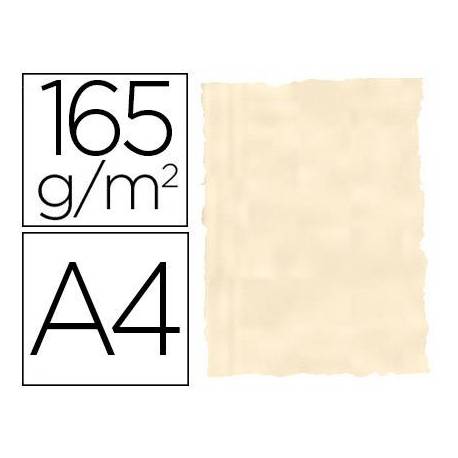 Papel Pergamino Liderpapel DIN A4 165g/m2 Color Hueso Pack de 25 Hojas Con Bordes