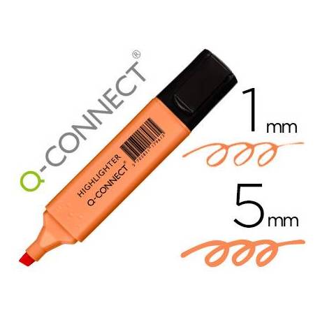 Rotulador Q-Connect Fluorescente Pastel Color Naranja