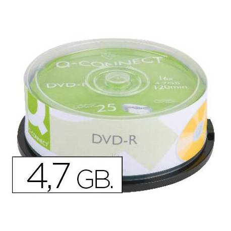 DVD-R Q-Connect imprimible para inkjet tarrina 25