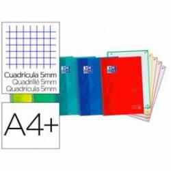 Cuaderno Oxford Ebook 5 A4+ Colores Surtidos 120 hojas Tapa Extradura Cuadricula 5 mm