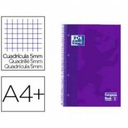 Cuaderno Oxford Ebook 1 DIN A4+ Lila 80 hojas Tapa Extradura Cuadricula 5 mm