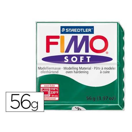 Pasta para modelar Staedtler Fimo Soft verde esmeralda 56 gr