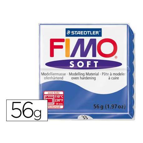 Pasta para modelar Staedtler Fimo Soft azul brillante 56 gr