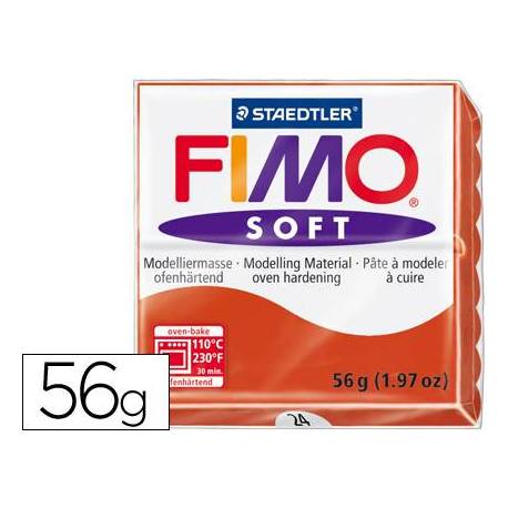 Pasta para modelar Staedtler Fimo Soft rojo indian 56 gr