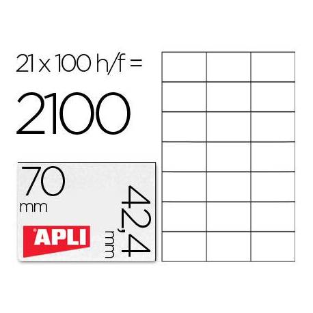 Etiquetas Adhesivas marca Apli 70 x 42,4 mm