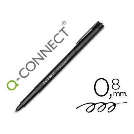 Rotulador Q-connect retroproyeccion punta fibra 0.8 mm permanente color negro