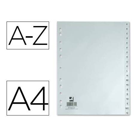 Separadores de plastico Q-Connect alfabeticos multitaladro din A4