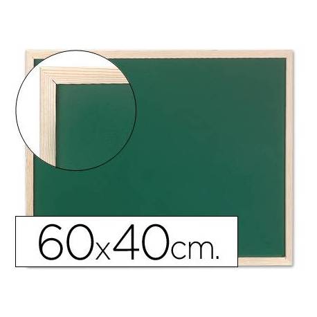 Pizarra Q-Connect verde marco de madera 60x40 cm