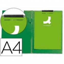 Portanotas plastico con miniclip superior Q-Connect verde