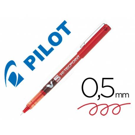 Rotulador Pilot V-5 Trazo 0,3 mm Rojo