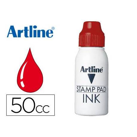 Tinta tampon marca Artline rojo de 50 cc