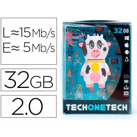 MEMORIA USB TECH ON TECH PACA LA VACA 32 GB