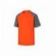 Camiseta manga corta Deltaplus de color Naranja y Gris Talla L