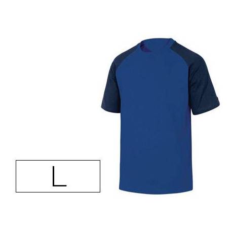 Camiseta manga corta Deltaplus color azul de talla L