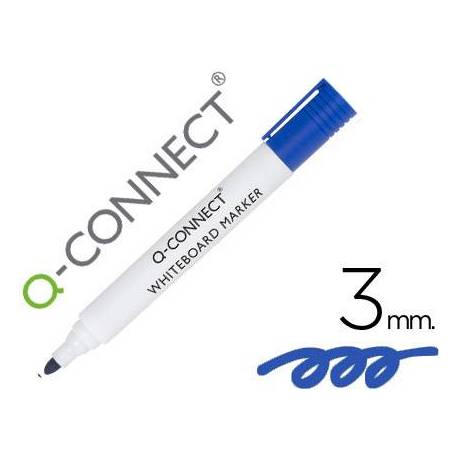 Rotulador Q-Connect pizarra blanca 3 mm color azul