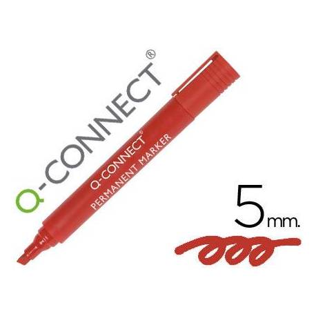Rotulador Q-Connect Punta de Fibra Permanente Color Rojo 5 mm
