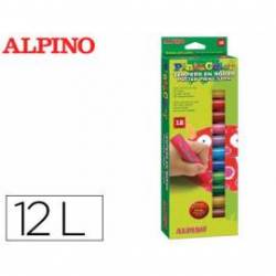 Tempera en barra Alpino caja de 12 Colores Surtidos