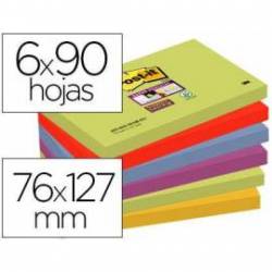 Pack 6 blocs de Post-it ® 76 x 127 mm