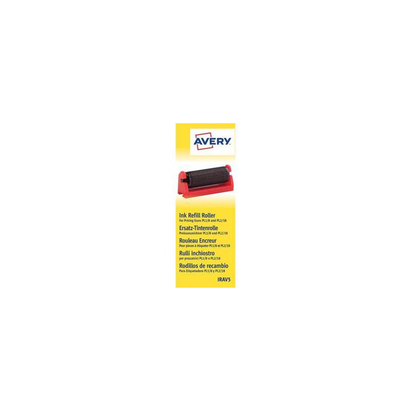 Rouleaux Encreurs Noirs Avery - Pour Pinces PL1/8 Et PL2/18 - Pack De 5