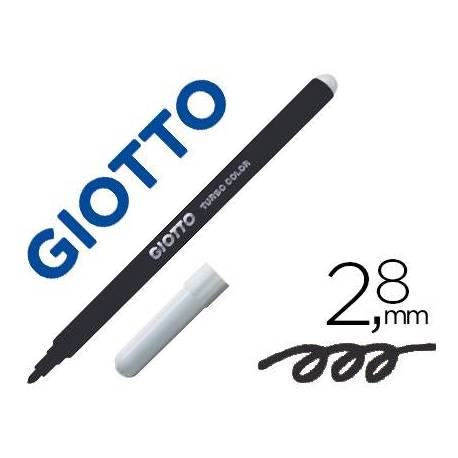 Rotulador Giotto Turbo Punta Media Lavable Color Negro