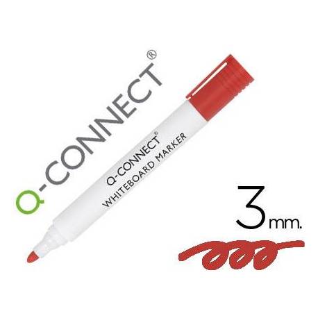 Rotulador Q-Connect pizarra blanca 3 mm color rojo
