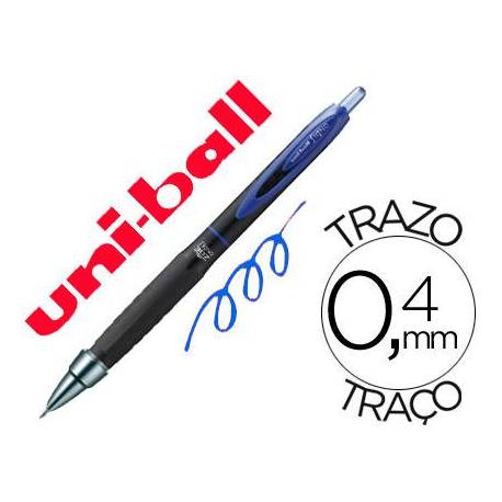 Bolígrafo uni-ball UMN-307 roller retráctil tinta gel azul 0,4 mm
