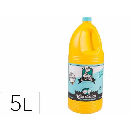 Lejia botella de 5 litros clasica marca Lavandera