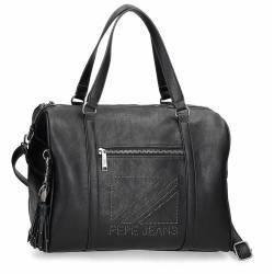 Bolso bowling Pepe Jeans Donna Negro 23x34x17cm