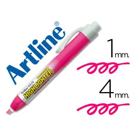 Rotulador Artline clix color rosa fluorescente 4mm