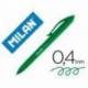 Bolígrafo retráctil milán P1 de color verde 1 mm