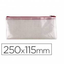 Bolsa multiusos 250x115 mm Q-Connect plastico impermeable y ultrarresistente color Roja