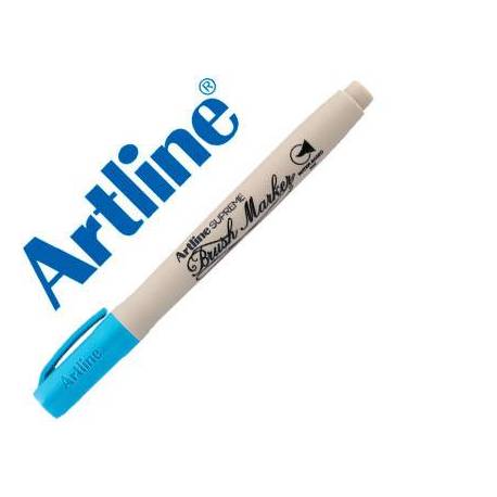 Rotulador Artline Supreme Brush Acuarelable Punta Pincel Color Azul Celeste